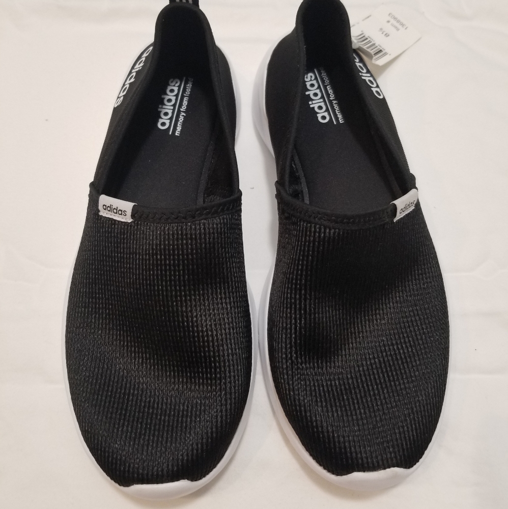 Adidas black slide on shoes